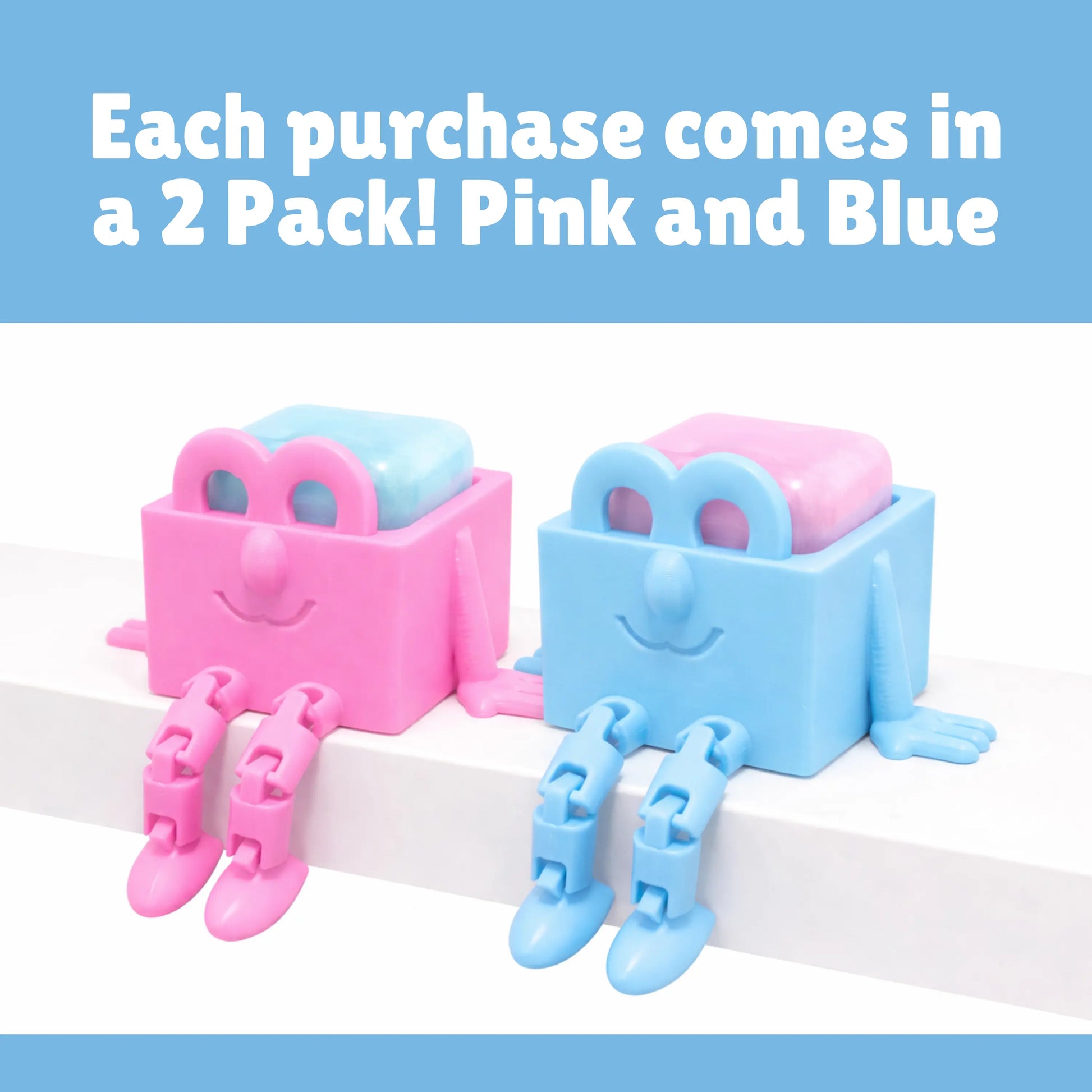 2-Pack Needoh Accessory Accessories for Nee Doh Squishies! Perfect Fit for Nice Ice Baby, Nice Cube and Nice Berg. Comes in 3 Sizes! Each Size Will Have a 2 Pack!