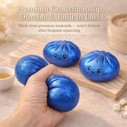 Glitter Dumpling, Glitter Dumpling Squishy with Box, Dumplings Sensory Squeeze Toy for Stress Relief, Stress Relief Fidget, Stress Ball