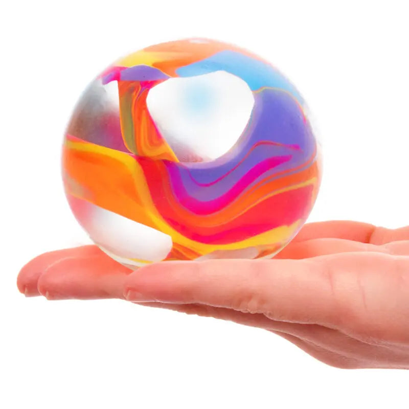 Needoh Marbleez - the Squishy Marble with a Jelly Twist - Glass like Swirled Globe - One Random Color - Ages 3+