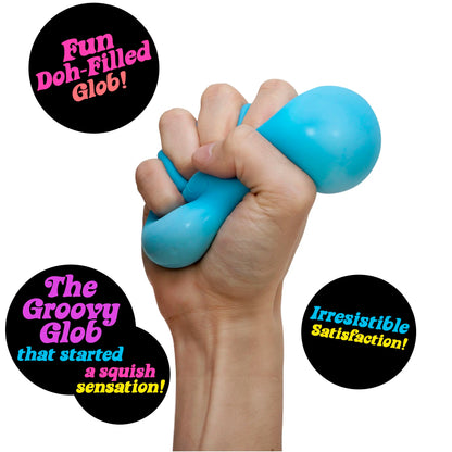 Needoh the Groovy Glob - the Original Needoh - Filled with a Satisfying Soft Dough Filling - One Random Color
