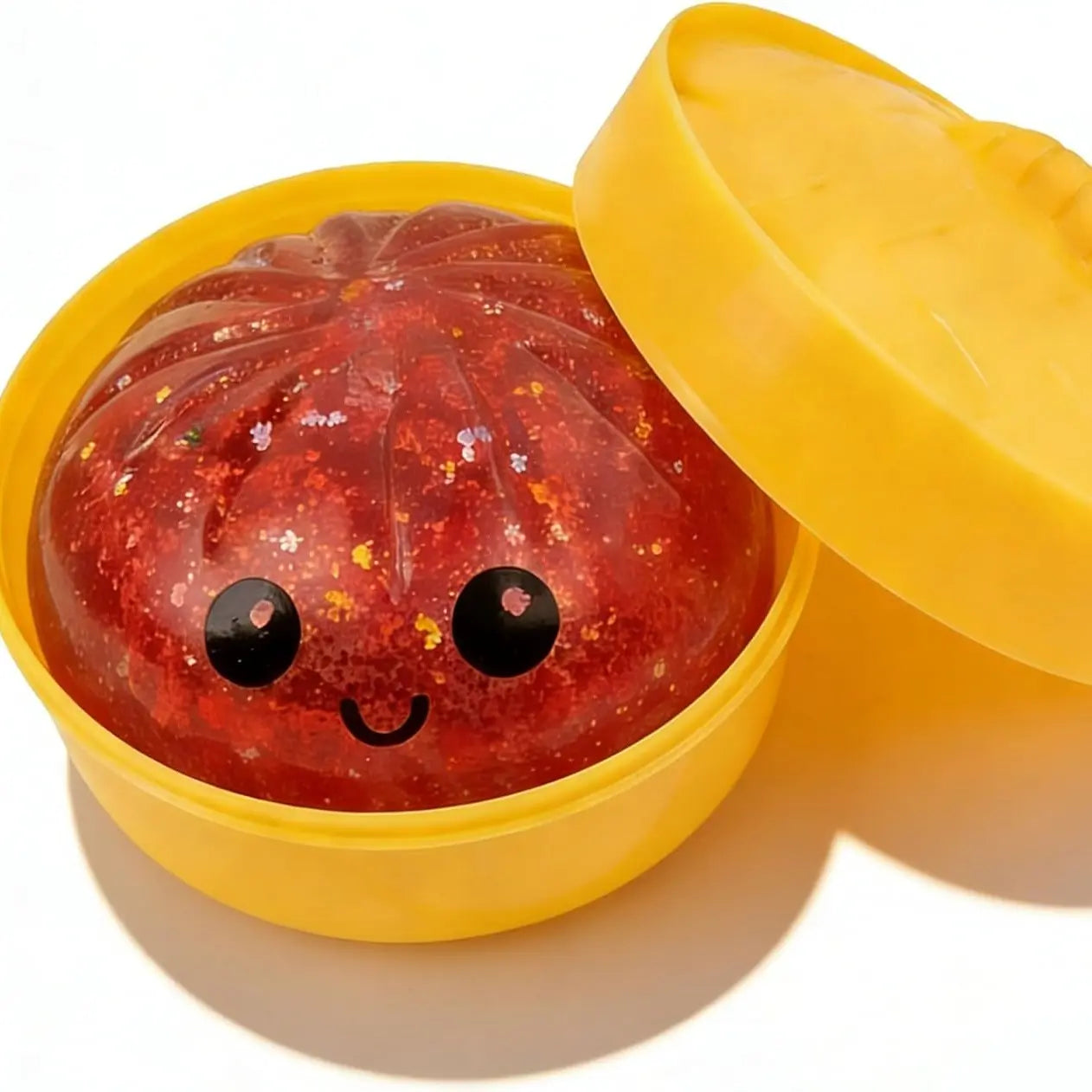 2026 New Stress Relief Glitter Squishy Dumpling Toy | Cute & Fun Squeeze Toy for All Ages | Sensory Autism Gift, Adorable Gyoza Shape，Size3.15*1.97In.