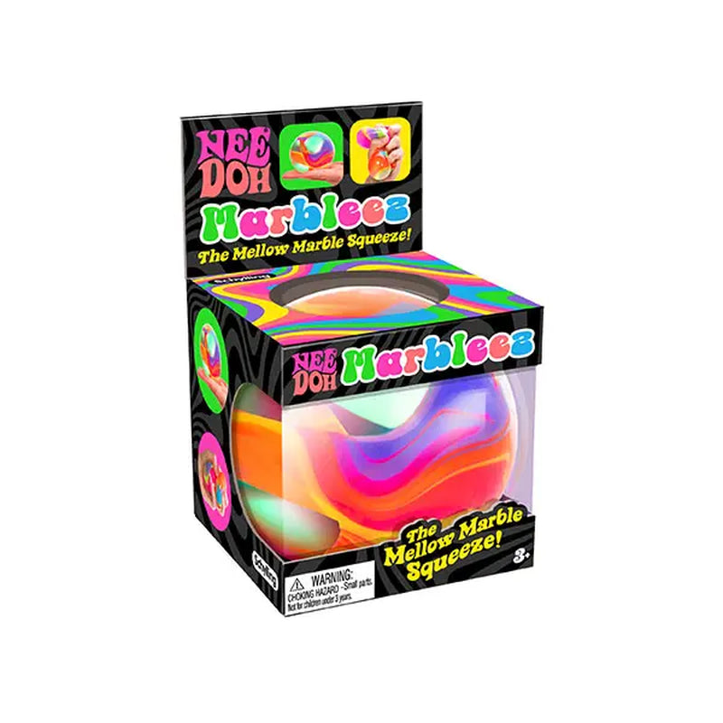 Needoh Marbleez - the Squishy Marble with a Jelly Twist - Glass like Swirled Globe - One Random Color - Ages 3+